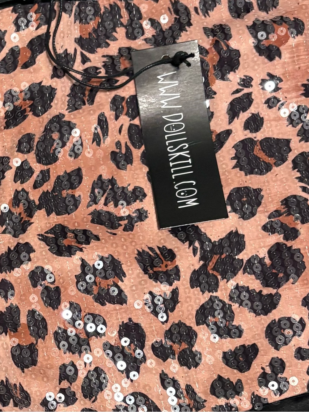 Current Mood Pink Leopard Satin Athletic Shorts - Picture 6 of 6
